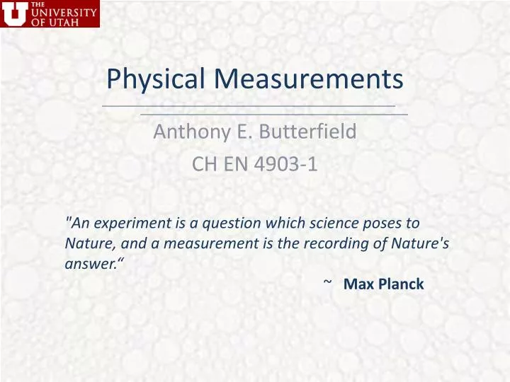 physical measurements