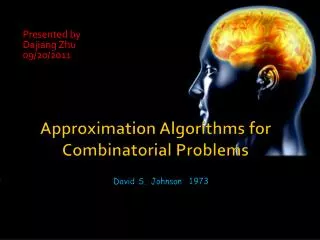 Approximation Algorithms for Combinatorial Problems