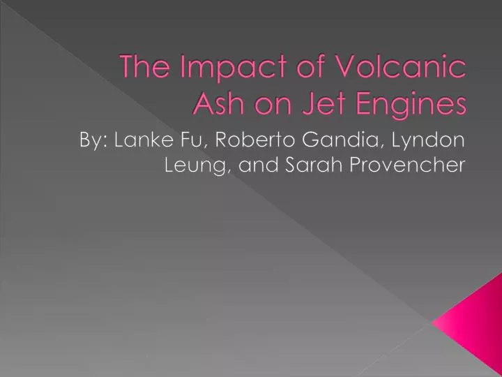 the impact of volcanic ash on jet engines