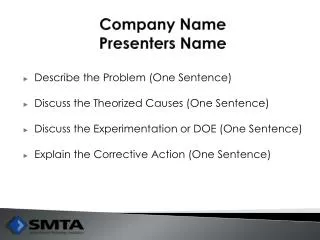 Company Name Presenters Name