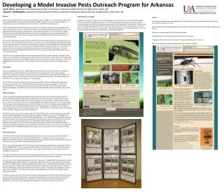 Developing a Model Invasive Pests Outreach Program for Arkansas