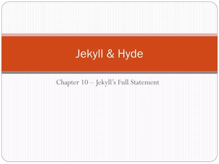 jekyll hyde