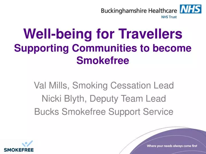 well being for travellers supporting communities to become smokefree