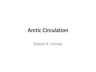 Arctic Circulation