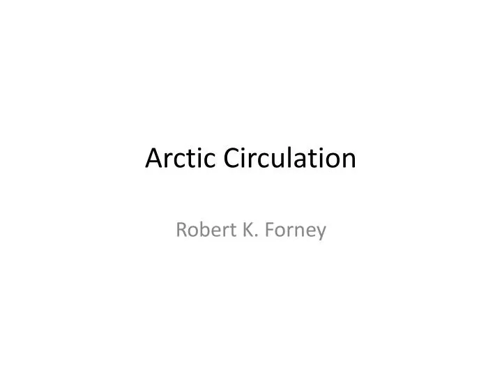 arctic circulation