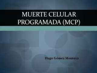 muerte celular programada mcp