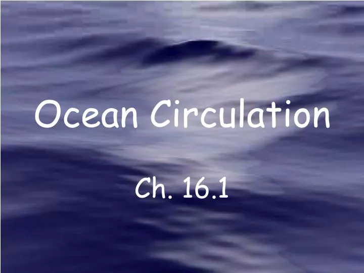 ocean circulation