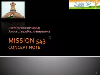 Mission 543 Concept note