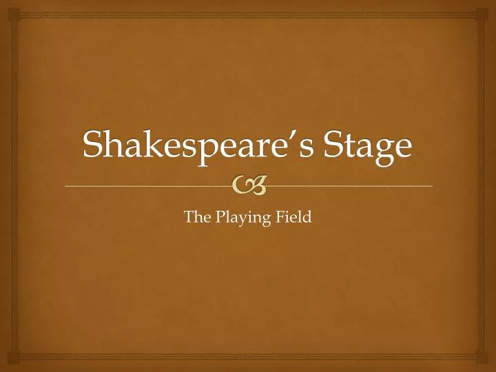 shakespeare s stage