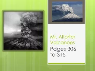 Mr. Altorfer Volcanoes