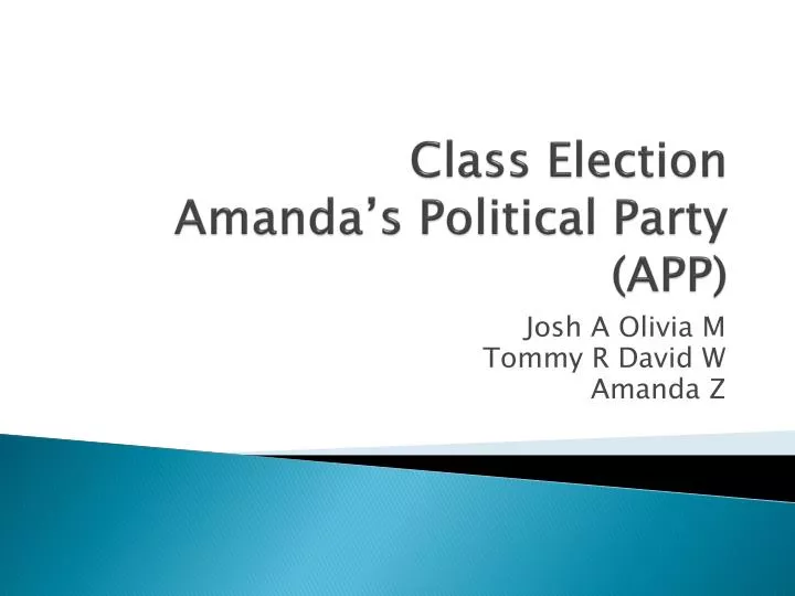 class election amanda s political party app