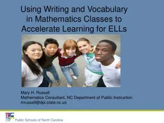 Using Writing and Vocabulary in Mathematics Classes to Accelerate Learning for ELLs