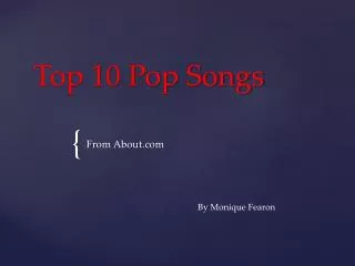 Top 10 Pop Songs