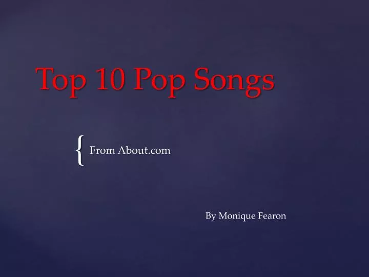 top 10 pop songs
