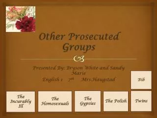 Other Prosecuted Groups