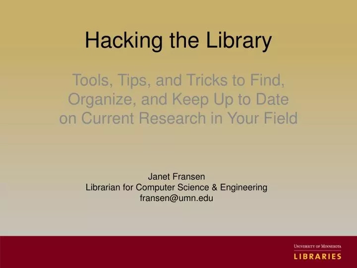 hacking the library