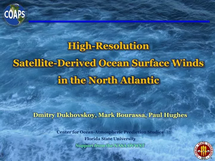 high resolution satellite derived ocean surface winds in the north atlantic