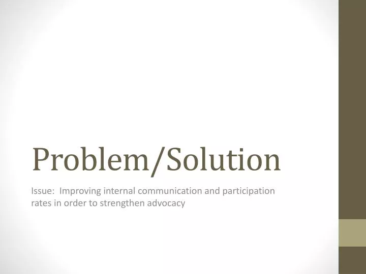 problem solution