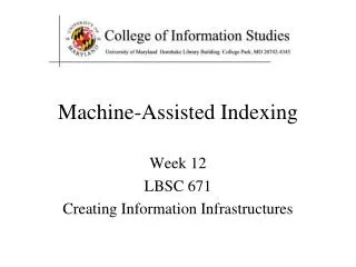 Machine-Assisted Indexing