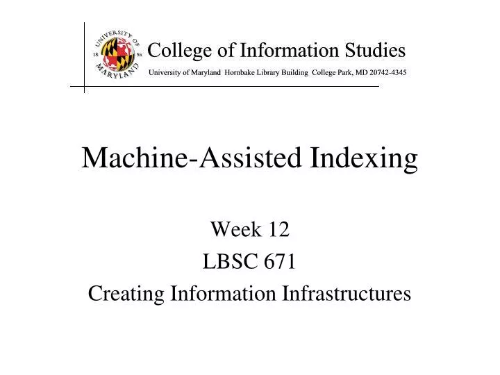 machine assisted indexing