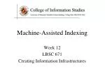 Machine-Assisted Indexing - slide 1