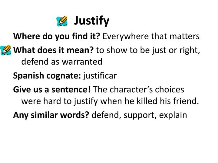 justify