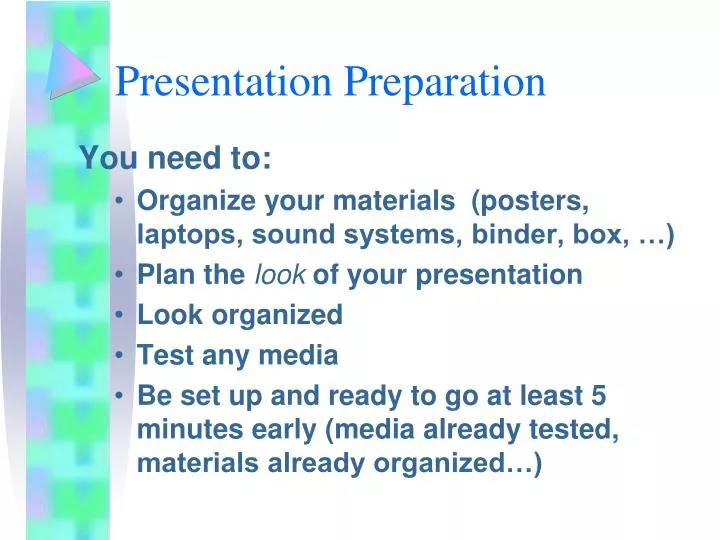 presentation preparation