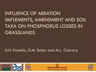 Influence of Aeration Implements, Amendment and Soil Taxa on Phosphorus losses in Grasslands