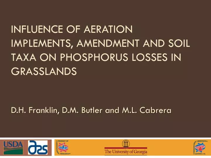 influence of aeration implements amendment and soil taxa on phosphorus losses in grasslands