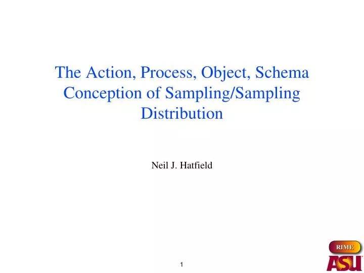 the action process object schema conception of sampling sampling distribution