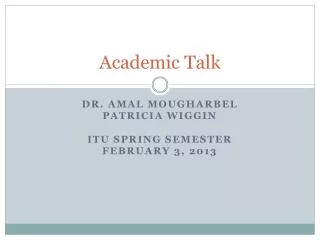 Academic Talk