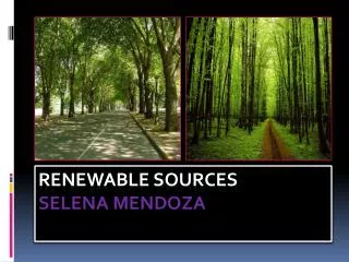 Renewable sources Selena Mendoza