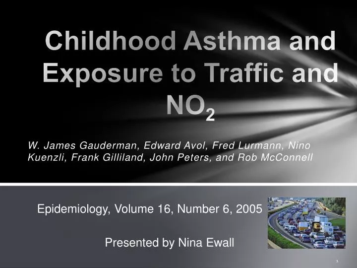 childhood asthma and exposure to traffic and no 2