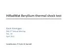 HiRadMat Beryllium thermal shock test - slide 1