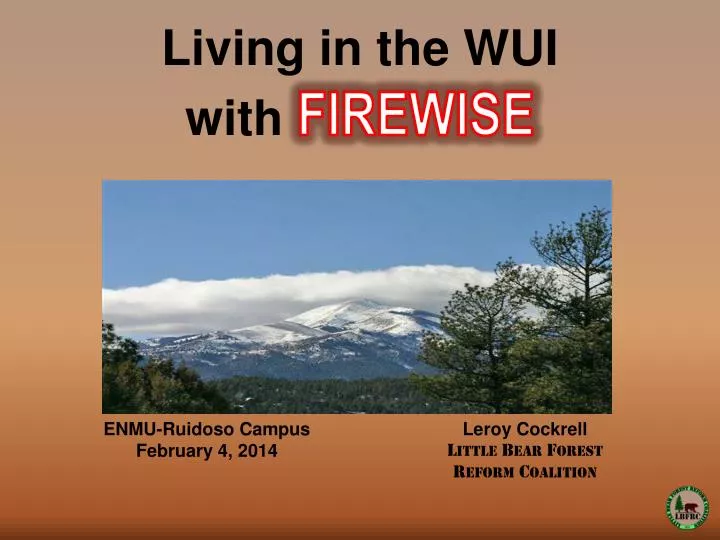 living in the wui with firewise