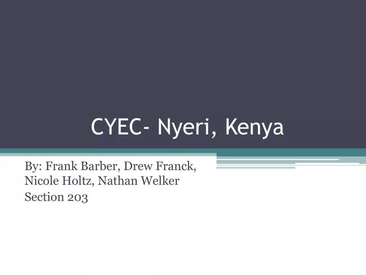 cyec nyeri kenya