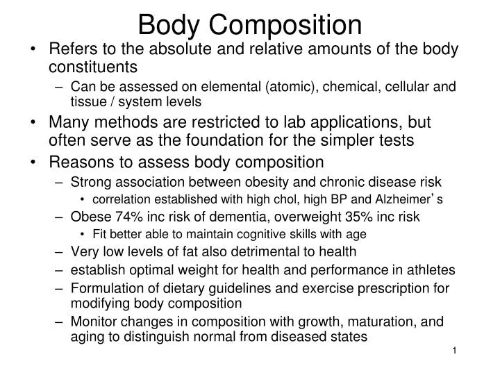 Body composition methods compared
