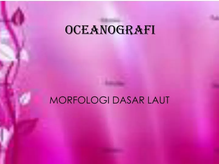 oceanografi