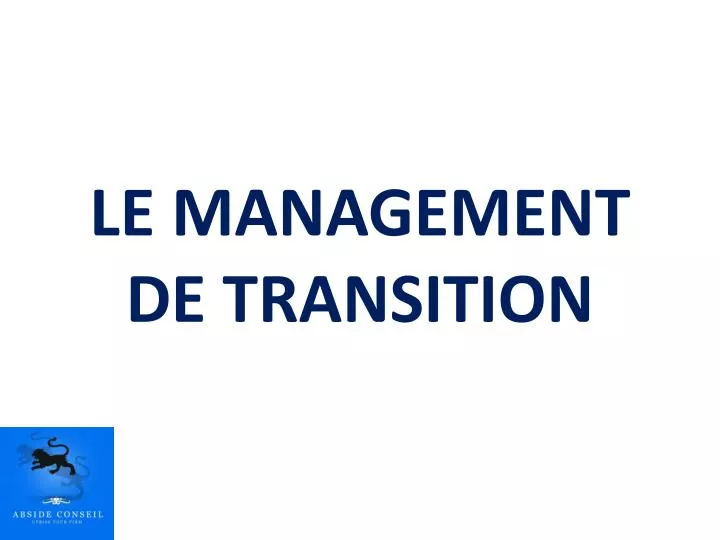 le management de transition