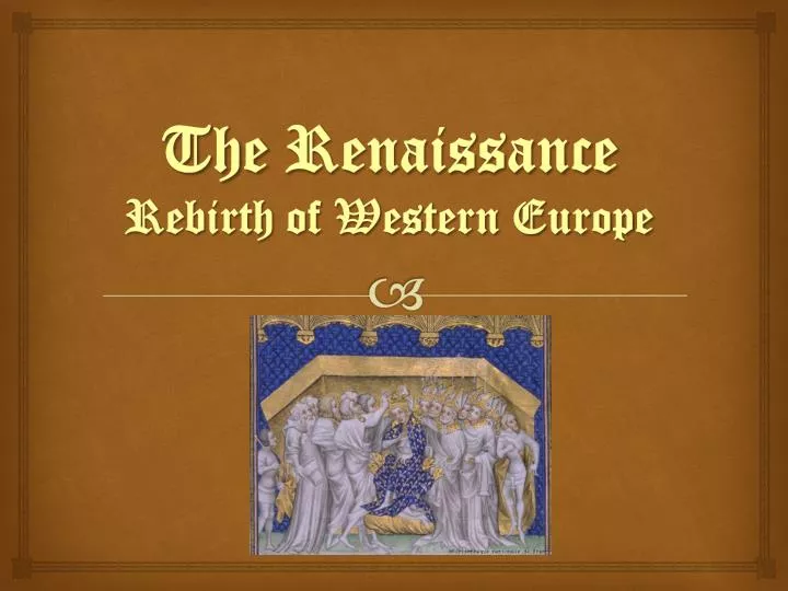 the renaissance rebirth of western europe