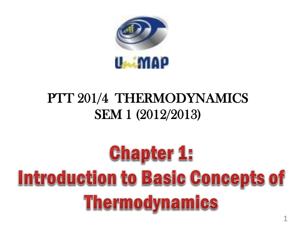 PPT - Chapter 1: Introduction to Basic Concepts of Thermodynamics ...