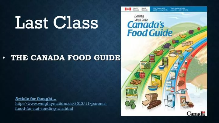 the canada food guide