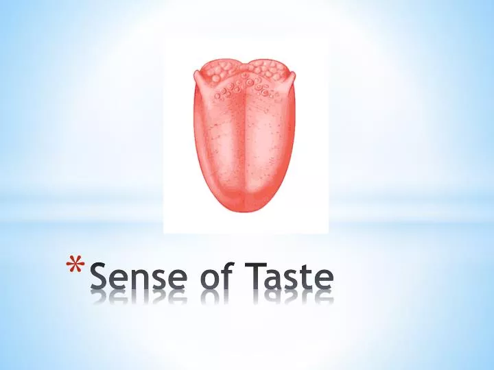 sense of taste