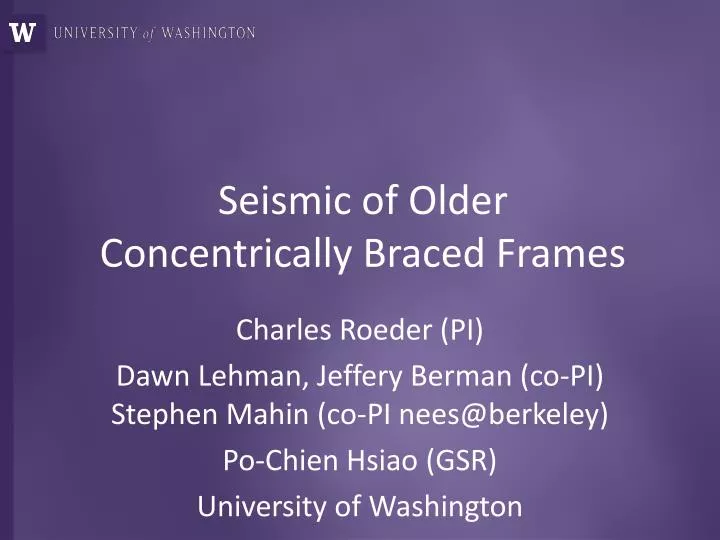 seismic of older concentrically braced frames