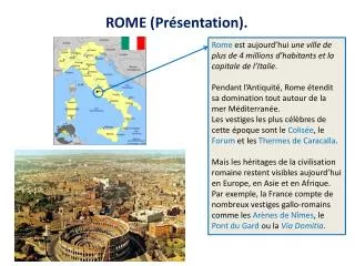 rome pr sentation