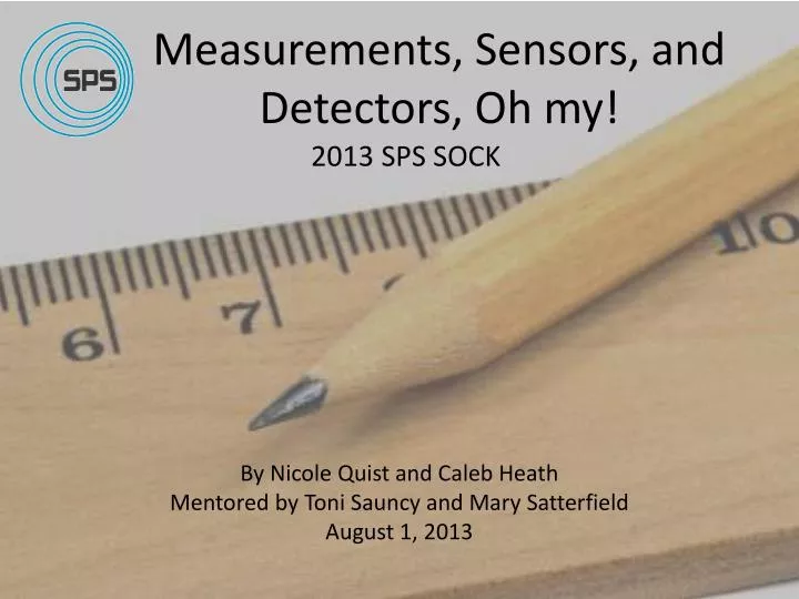 measurements sensors and detectors oh my