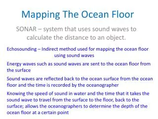 Mapping The Ocean Floor