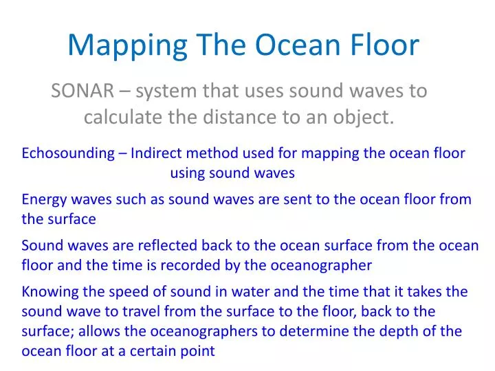 mapping the ocean floor