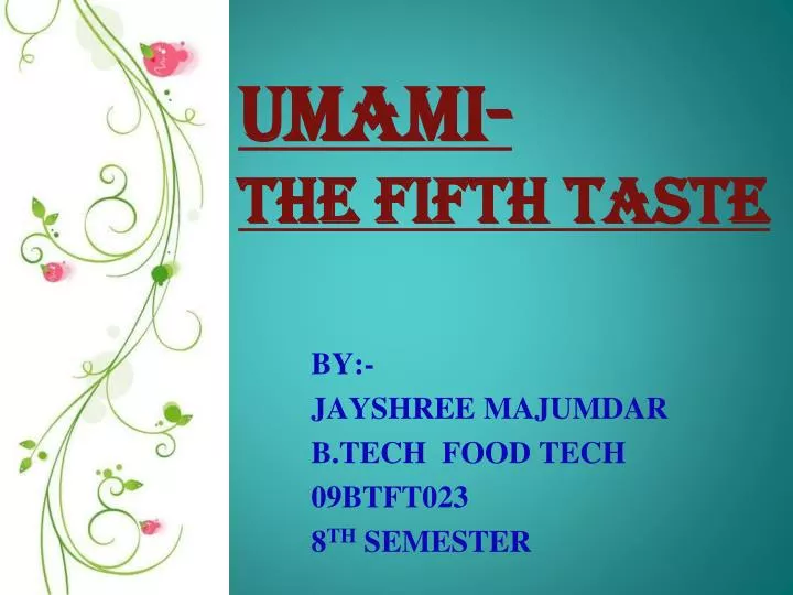 umami the fifth taste