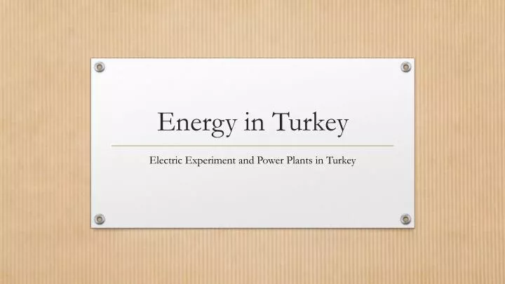 energy in turkey